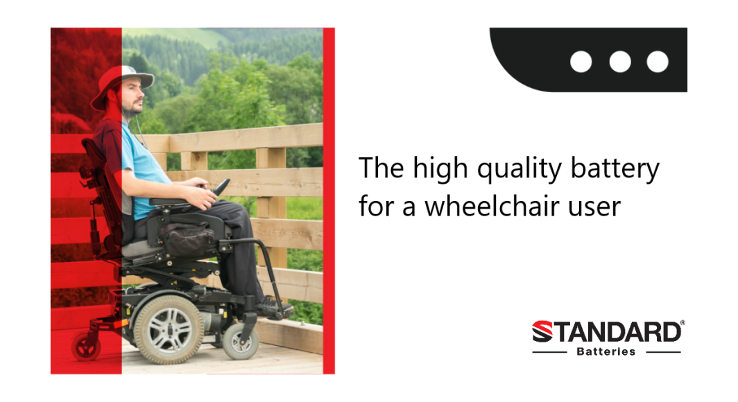 The high quality battery for a wheelchair user